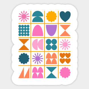 Grid Shapes Sticker